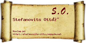 Stefanovits Ottó névjegykártya